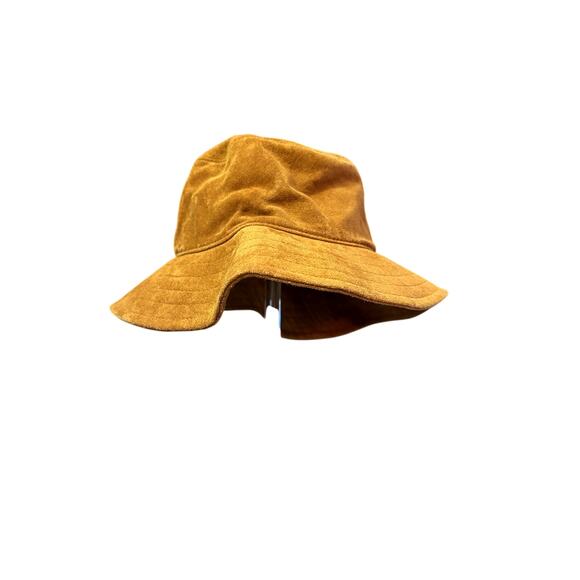 Timberland Other - Vintage 1990's Timberland Tan 100% Leather Suede Bucket Hat Size XL